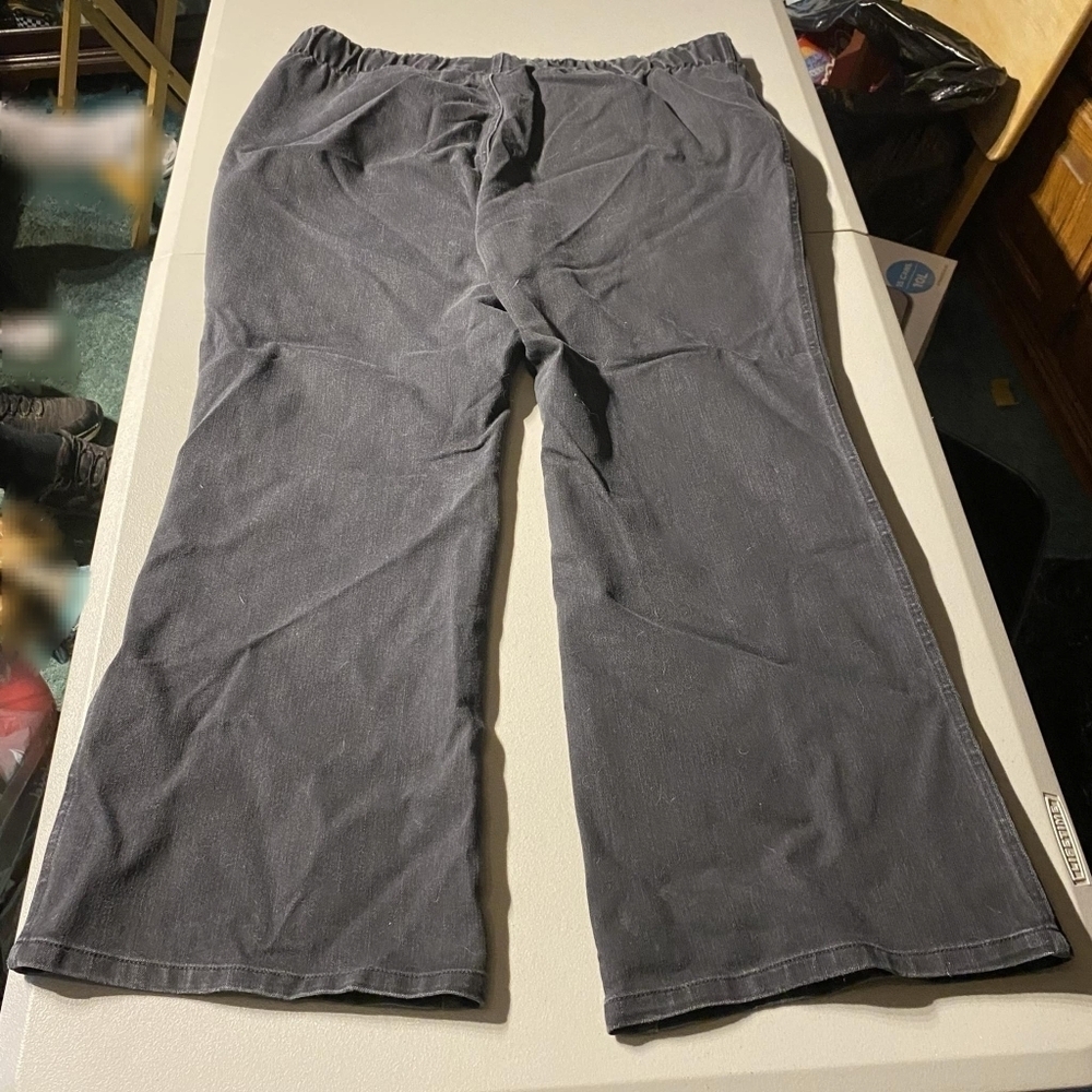 Soft Surroundings Grey Wide Leg Pants Women's 2XWP Petite Stretch Waistband EUC